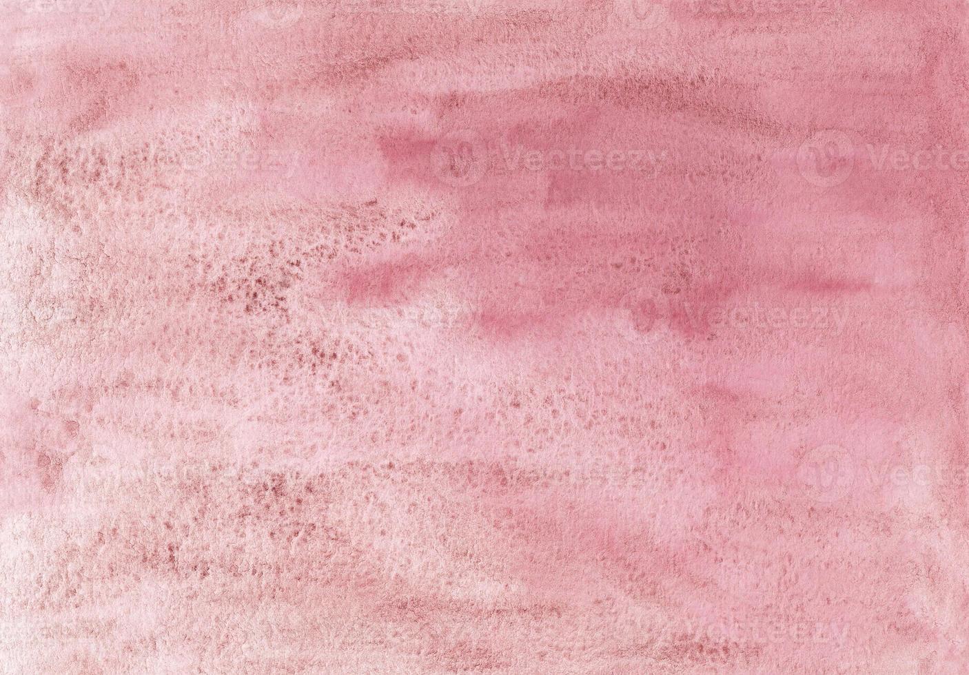 Abstract pink watercolor grunge background texture, hand painted. Artistic dusty rose color textured backdrop. Aquarelle painting wallpaper. photo