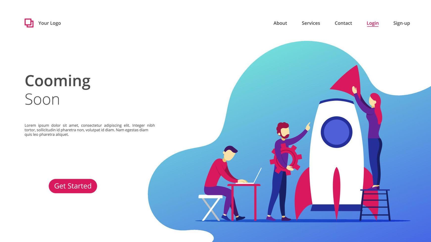 Business Project startup idea through planning and strategy vector