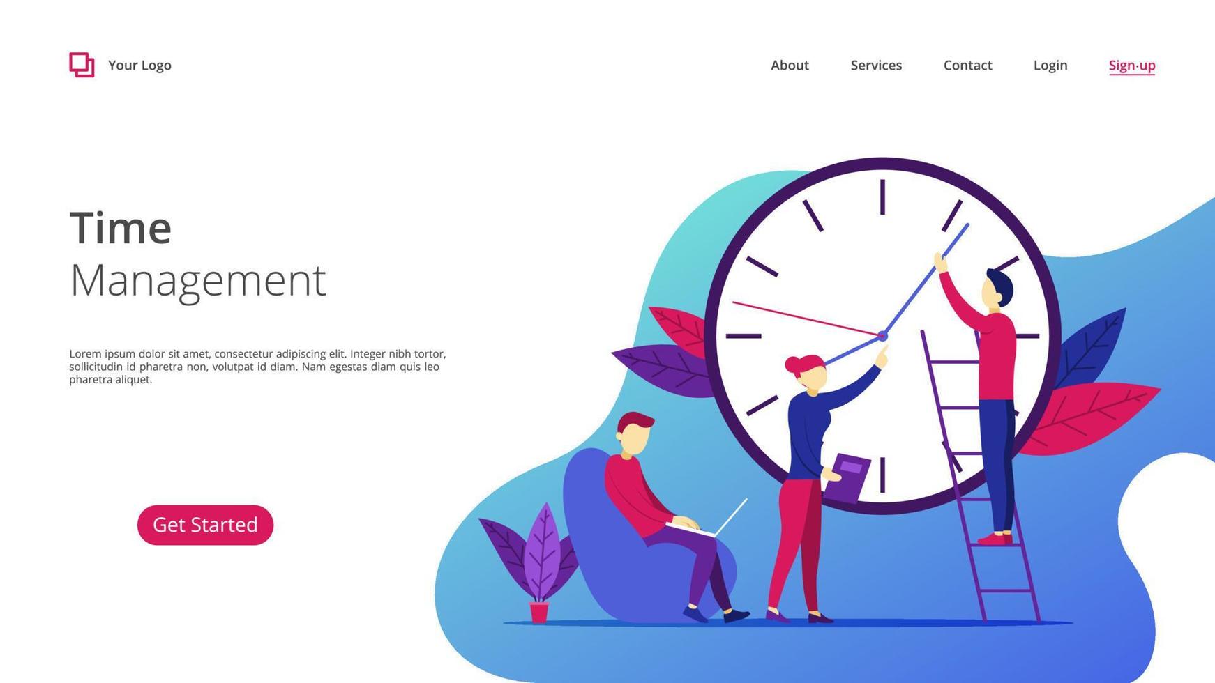 Business Project in Team Management vector