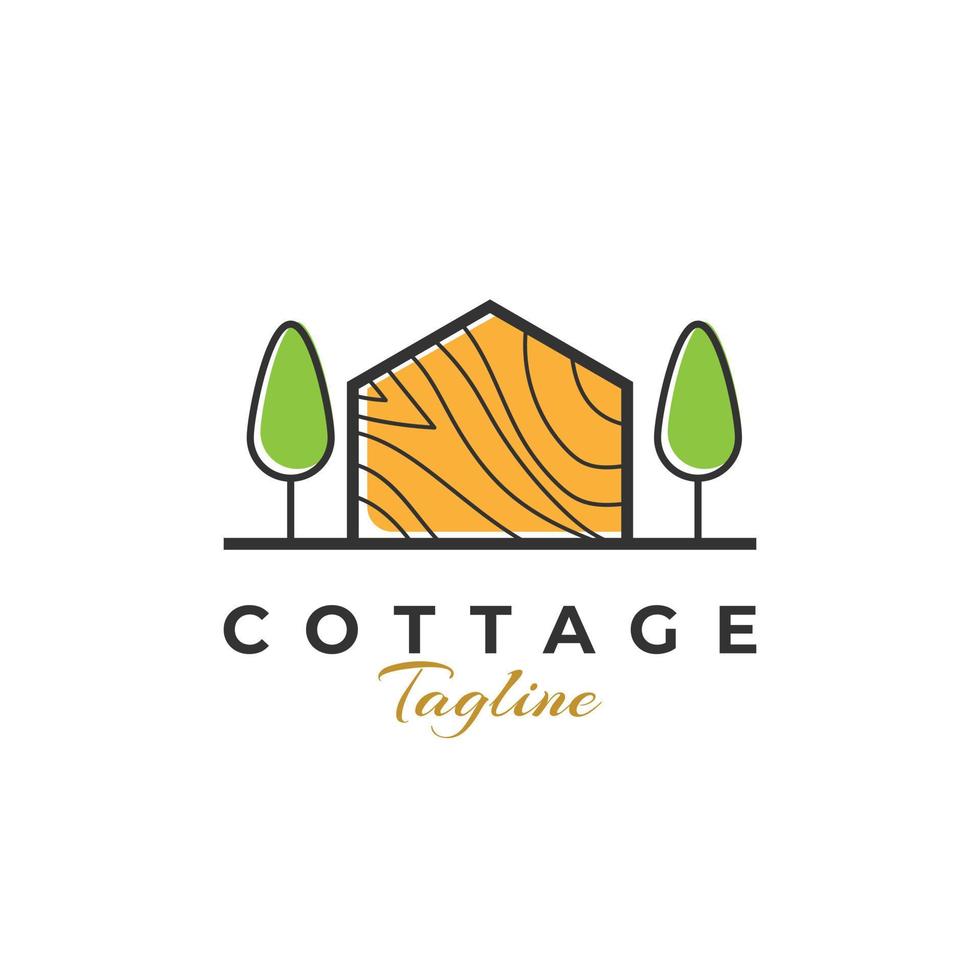 Modern Cottage Bussines Logo Design Template vector