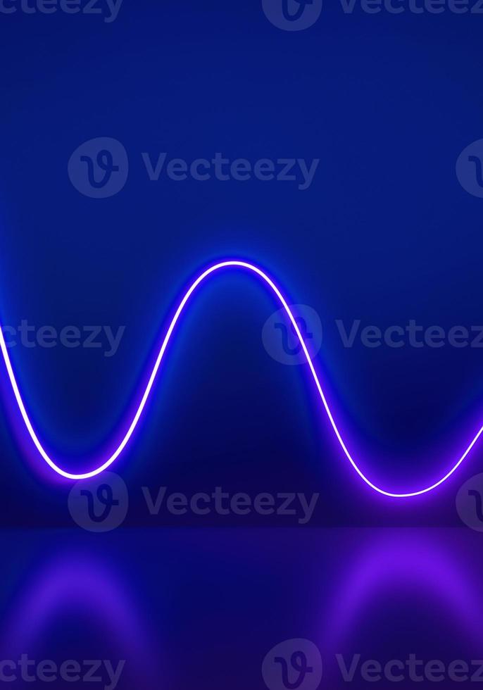 Purple wave neon on abstract background. ultraviolet light, laser show, Virtual reality. photo