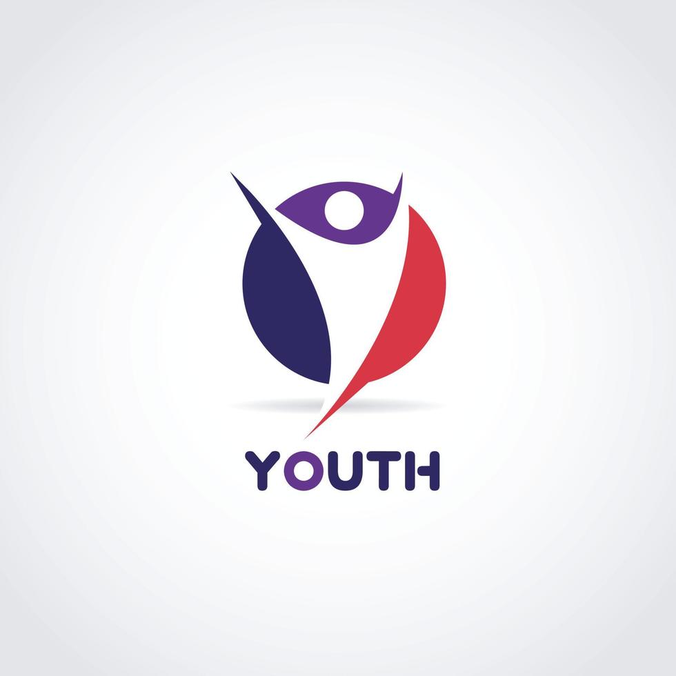 icono de símbolo de diseño de logotipo juvenil simple vector