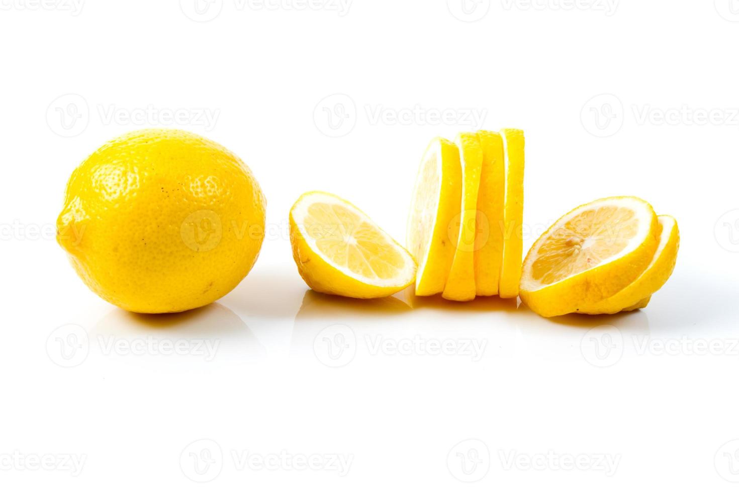 Lemon on white background photo