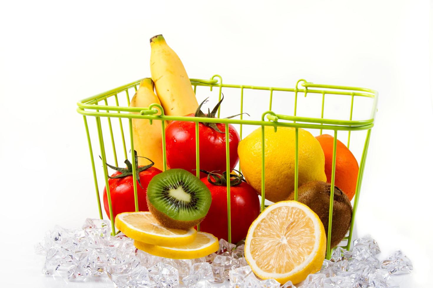 Mix fruit in basket photo