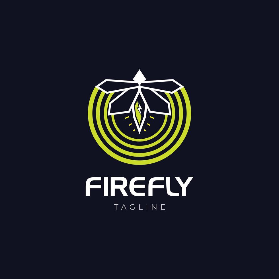 Simple Modern Firefly Logo Symbol Icon vector