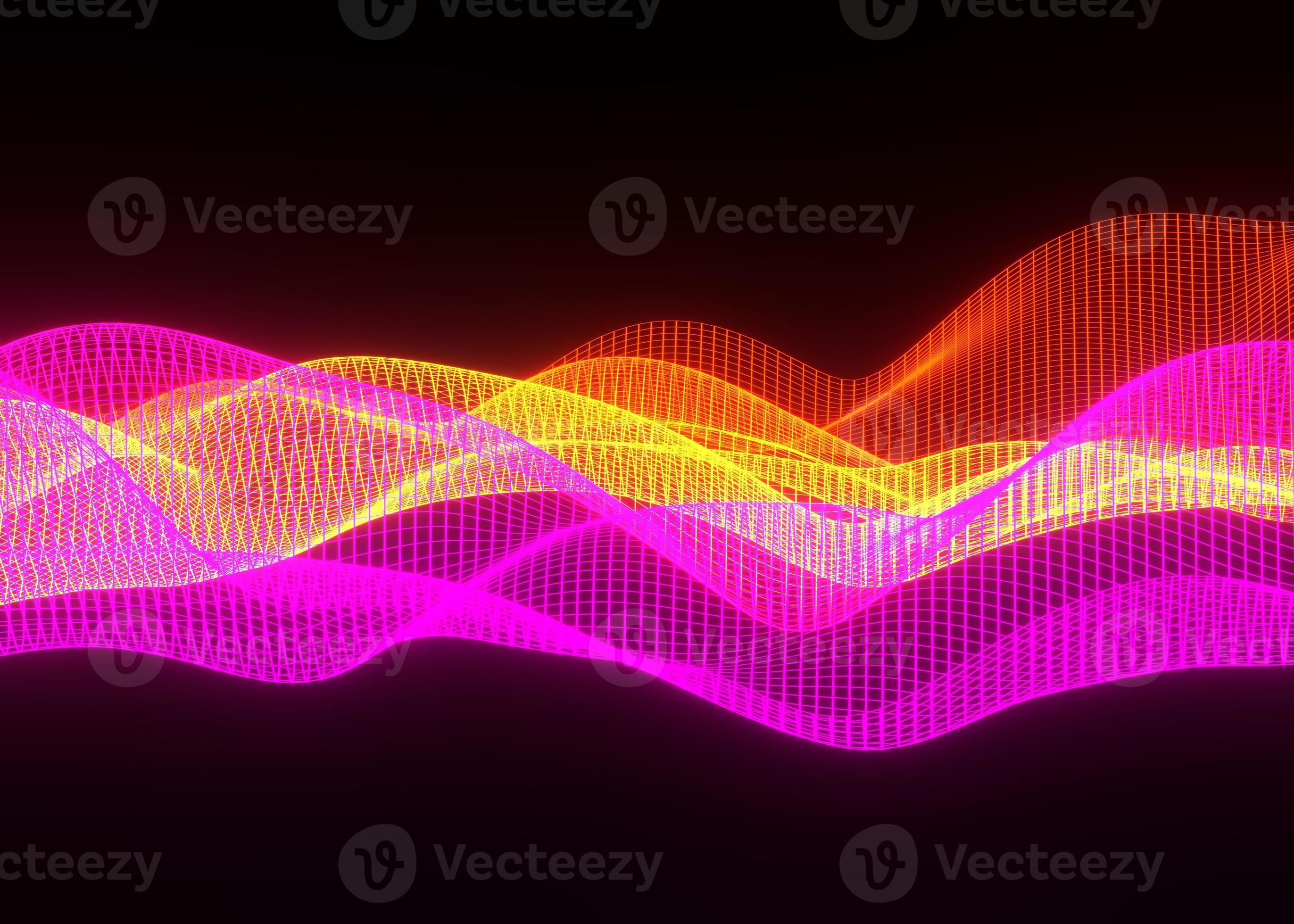3d Abstract Background Of Flying Neon Particles In Motion Wavy Lines 3d Abstract Background Of Flying Neon Particles In Motion Wavy Lines
