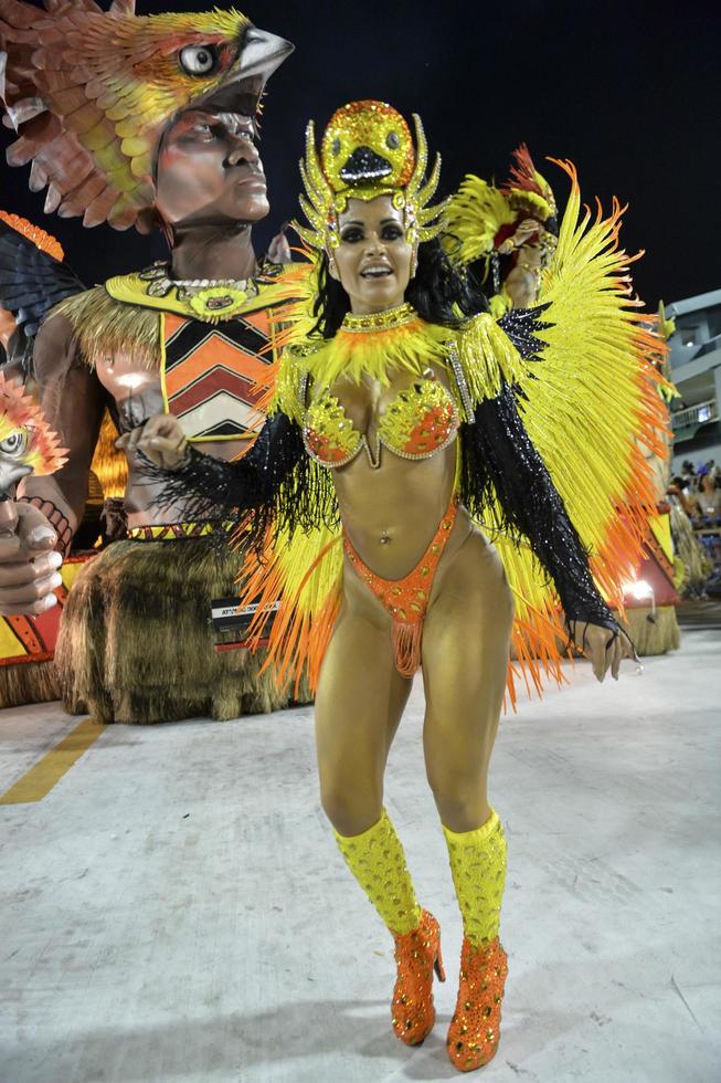 Rio de Janeiro, RJ Brazil - february 09, 2018 -  Samba School parade in Sambodromo. Rensacer de Jacarepagua during festival at Marques de Sapucai Street. photo