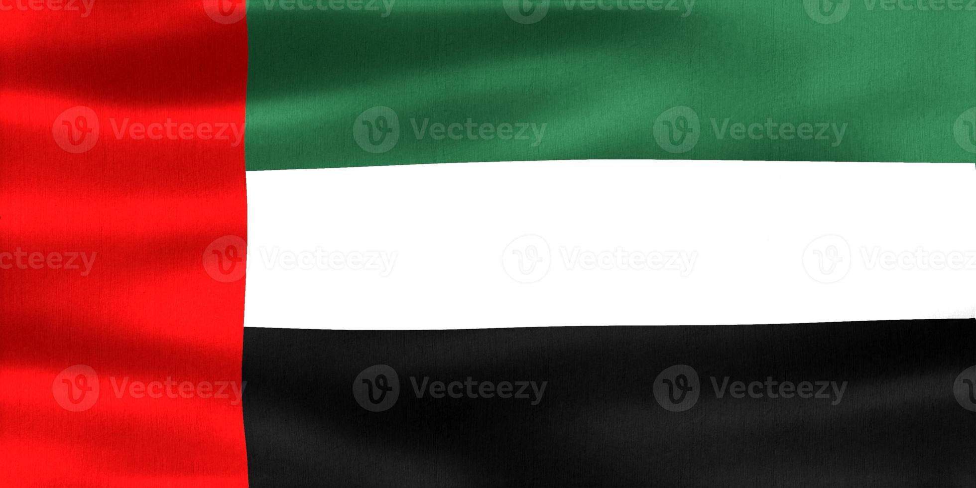 united arab emirates flag - realistic waving fabric flag photo