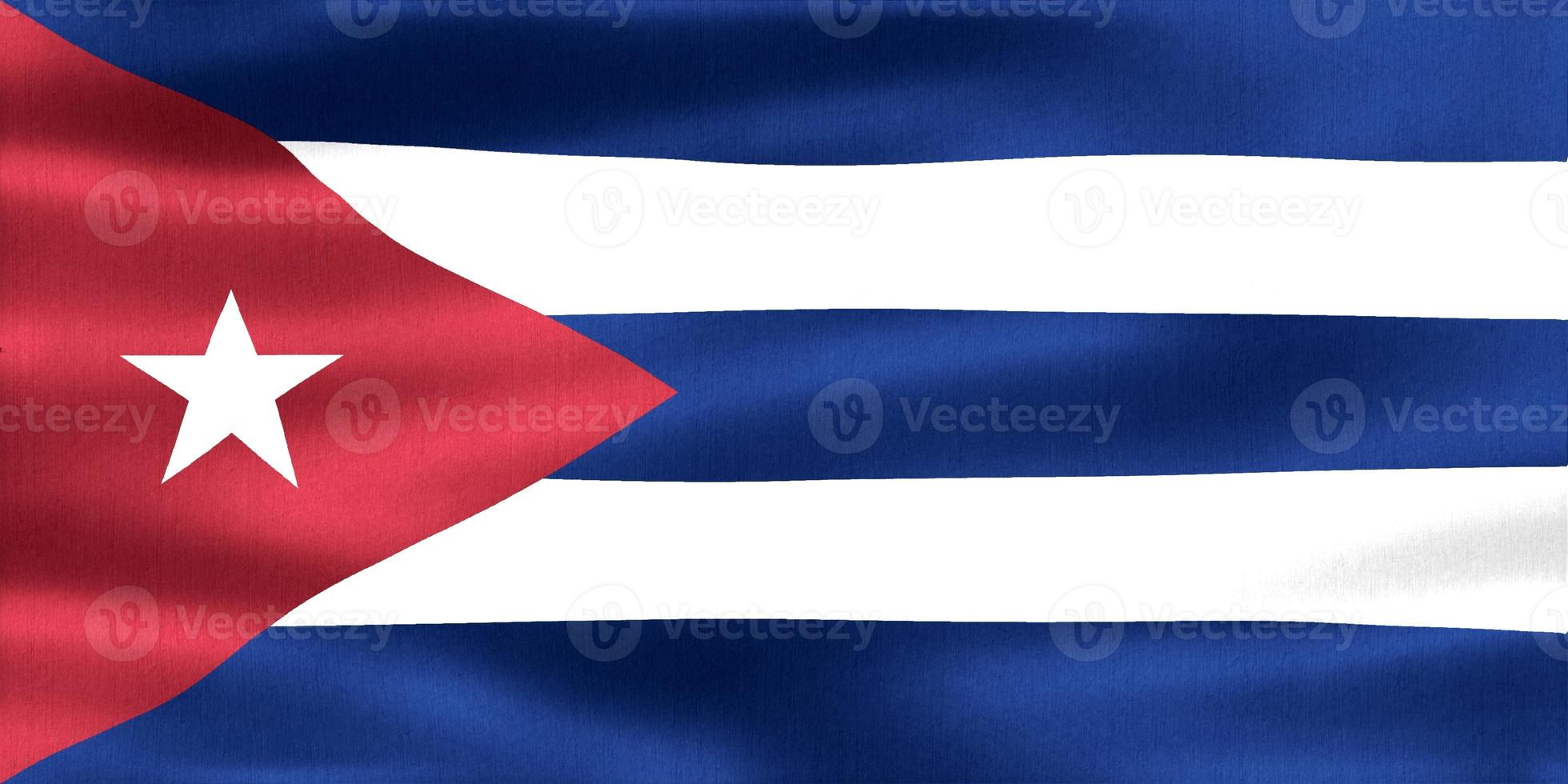 Cuba flag - realistic waving fabric flag photo