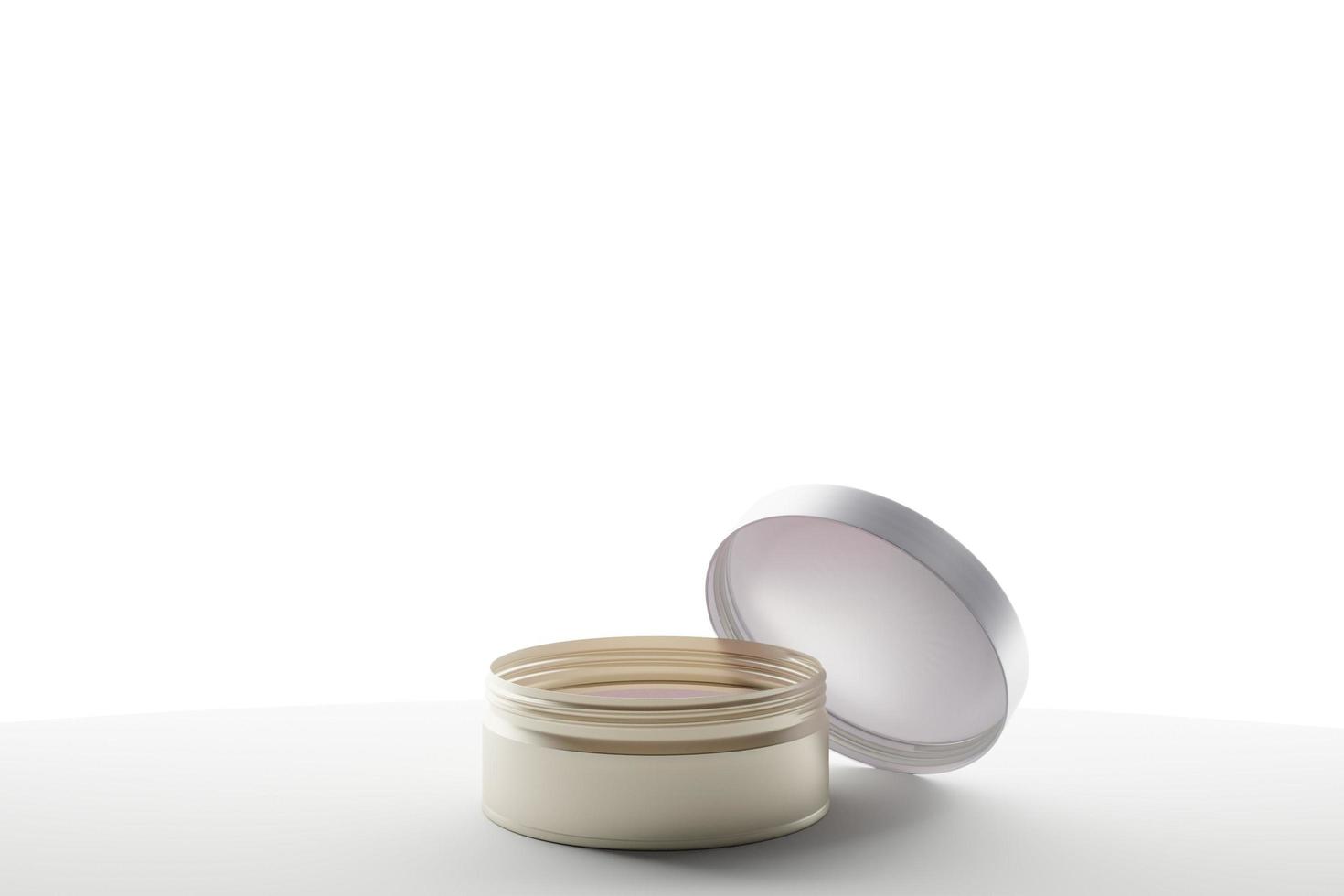 Mockup of beauty container with white background photo