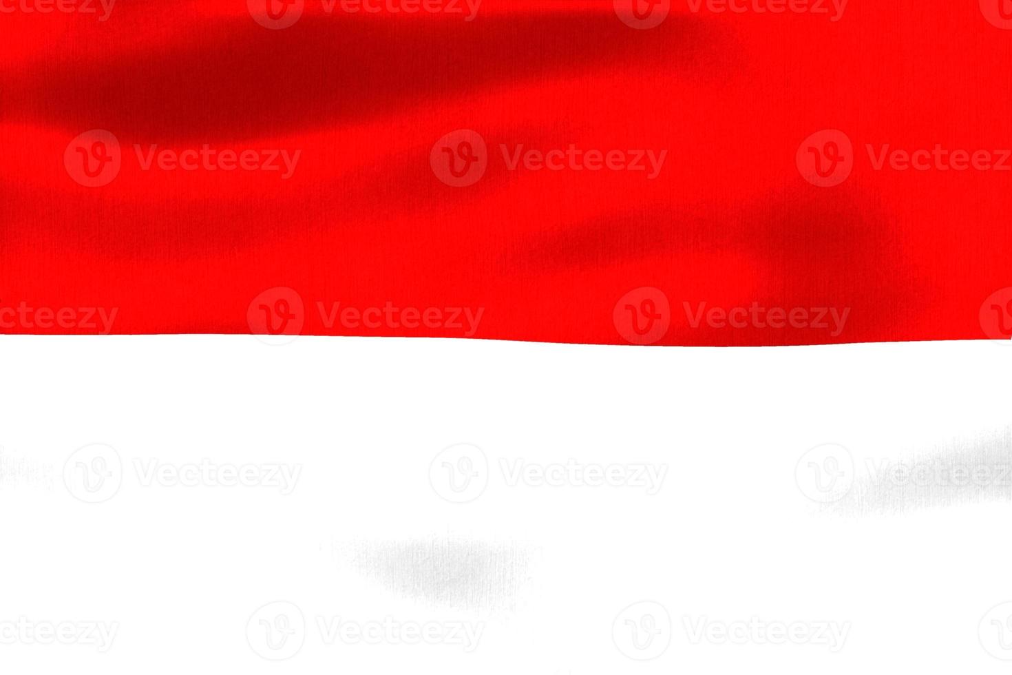 3D-Illustration of a Indonesia flag - realistic waving fabric flag photo
