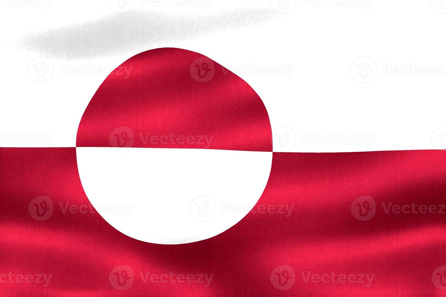 Greenland flag - realistic waving fabric flag photo