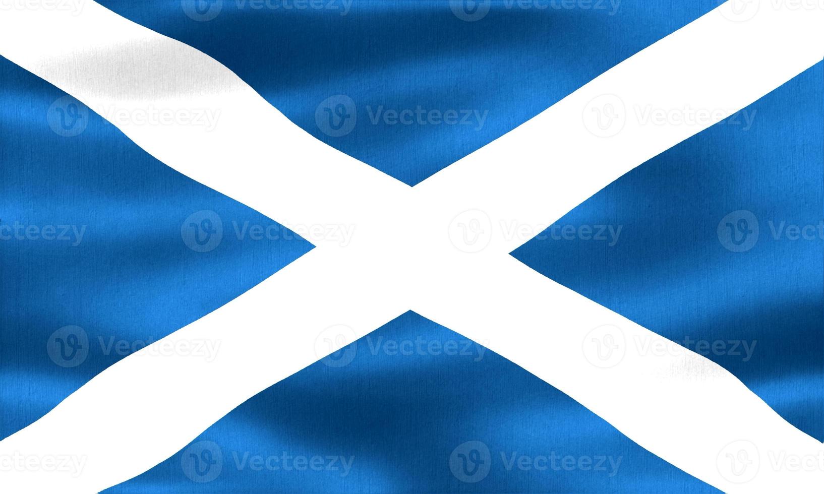 Scotland flag - realistic waving fabric flag photo