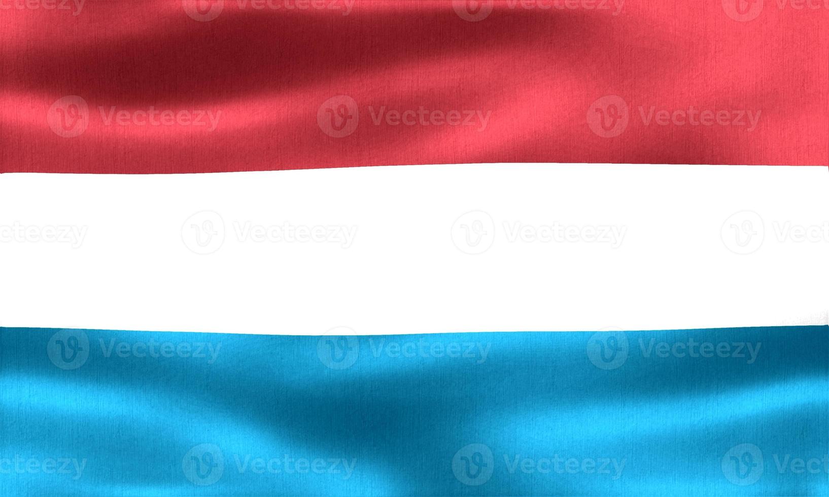 3D-Illustration of a Luxembourg flag - realistic waving fabric flag photo