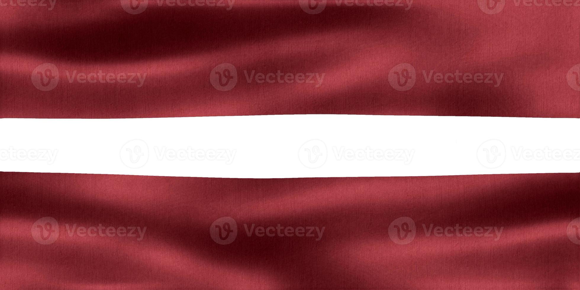 3D-Illustration of a Latvia flag - realistic waving fabric flag photo