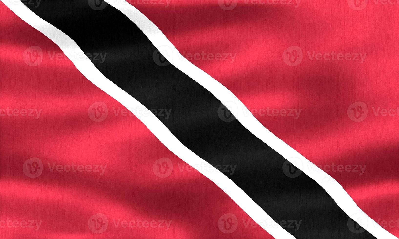 3D-Illustration of a Trinidad and Tobago flag - realistic waving fabric flag photo