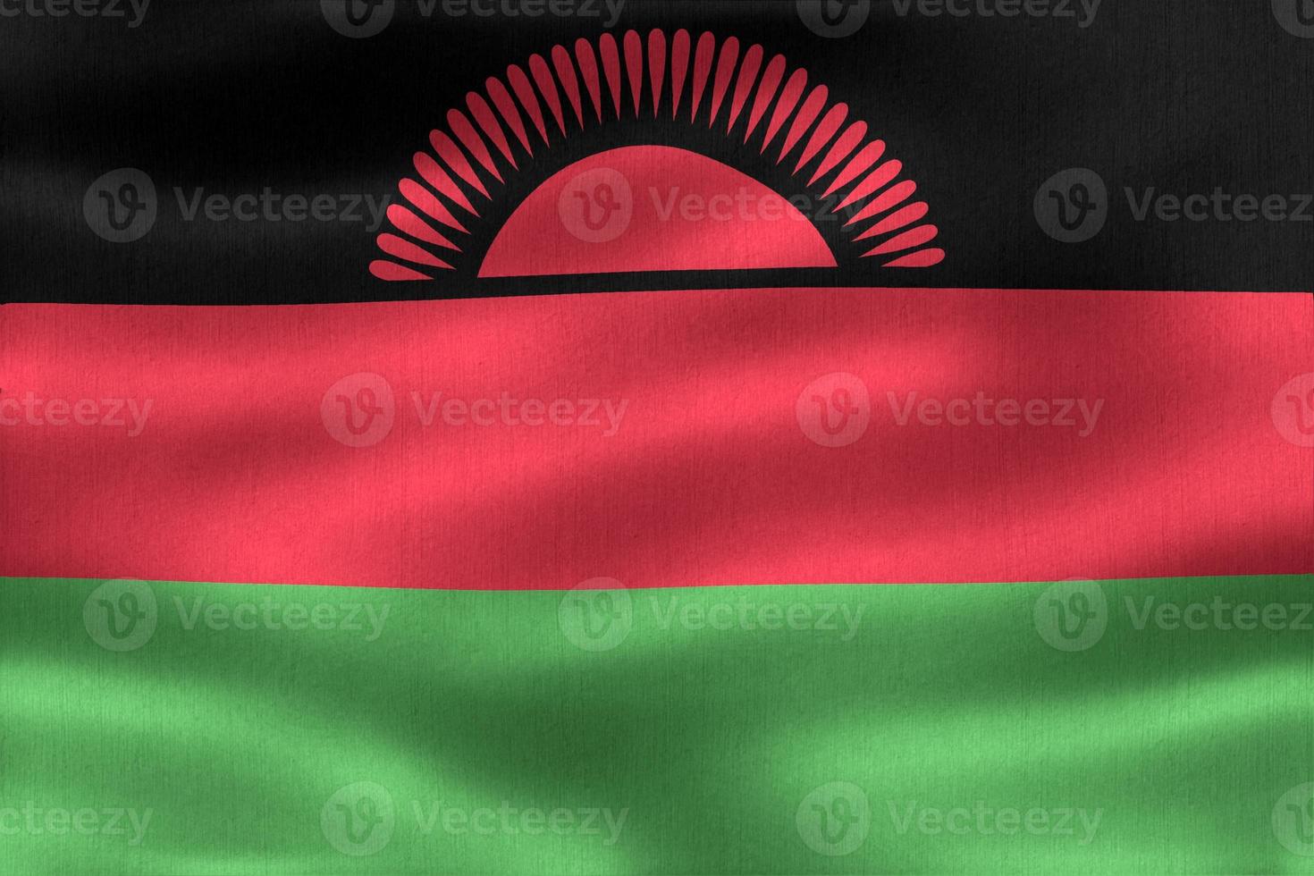 3D-Illustration of a Malawi flag - realistic waving fabric flag photo
