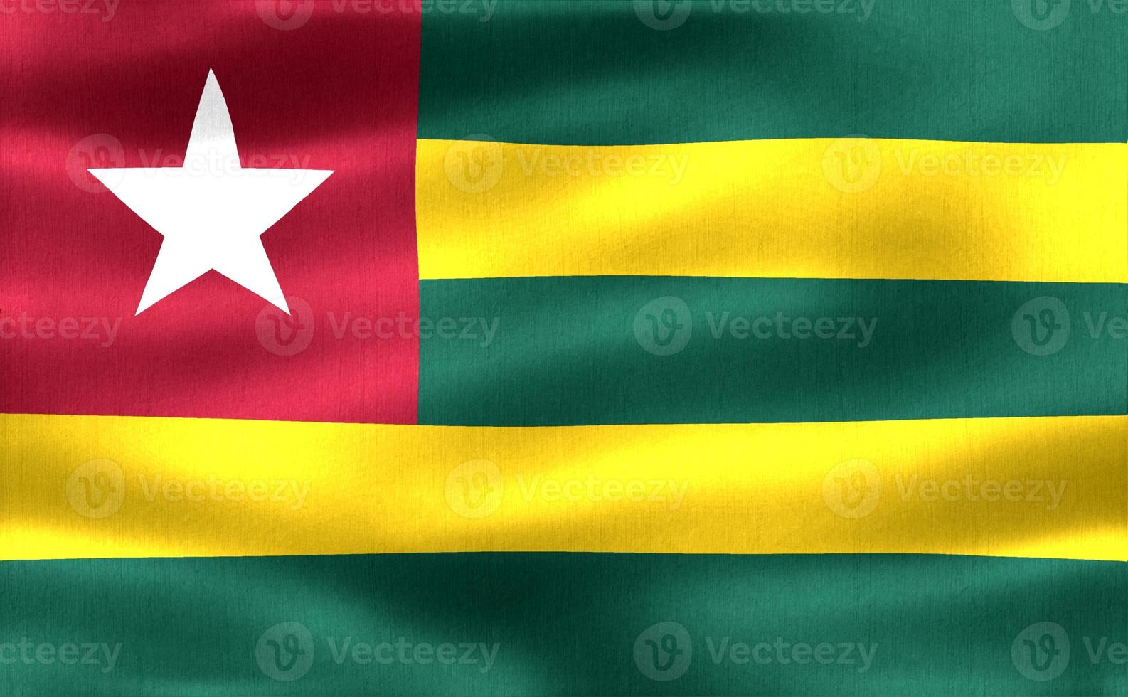 3D-Illustration of a Togo flag - realistic waving fabric flag photo