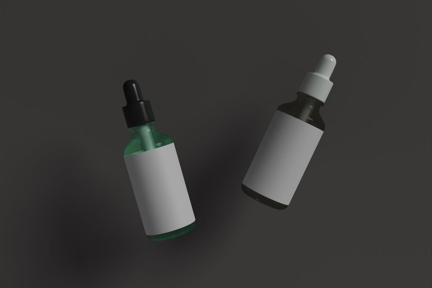 Mockup of beauty serum with dark background photo