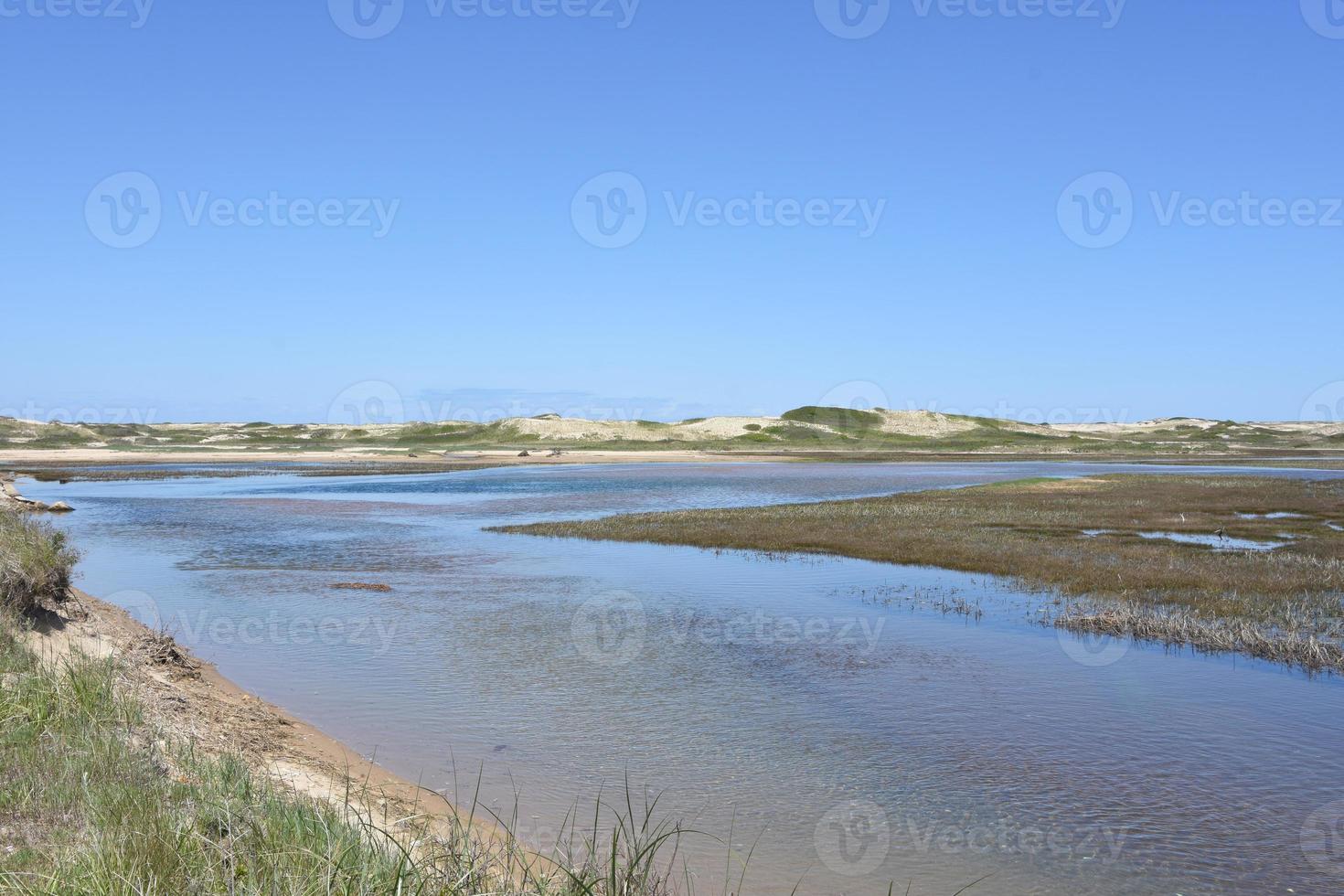 Water Flowing on Tidal Lands on Cape Cod photo