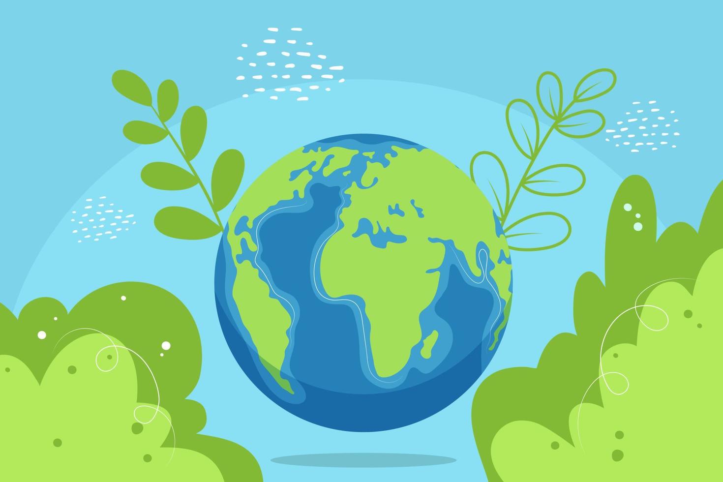 Planet earth, take care of the earth vector