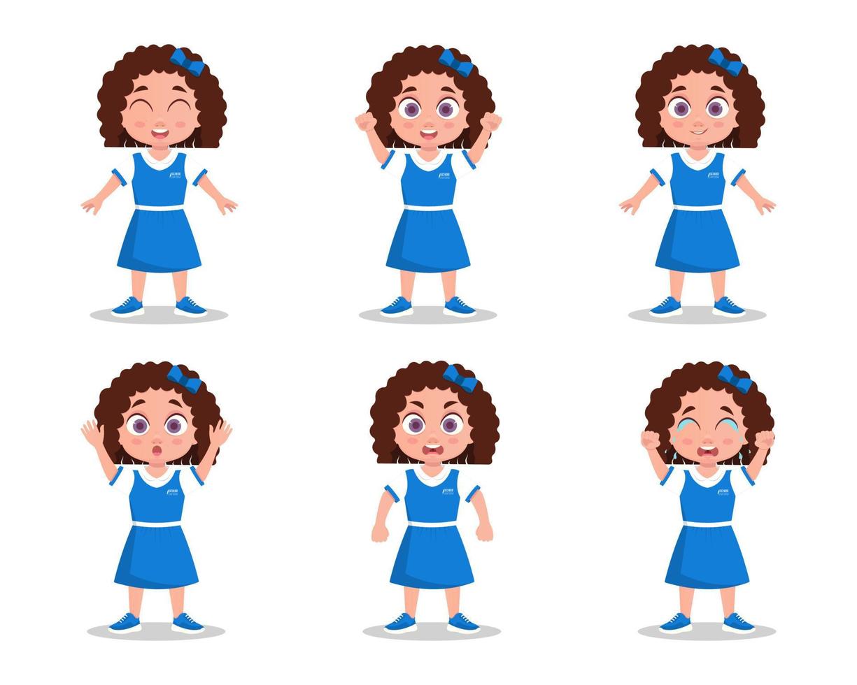 Emotions of a child, a set of emotions vector