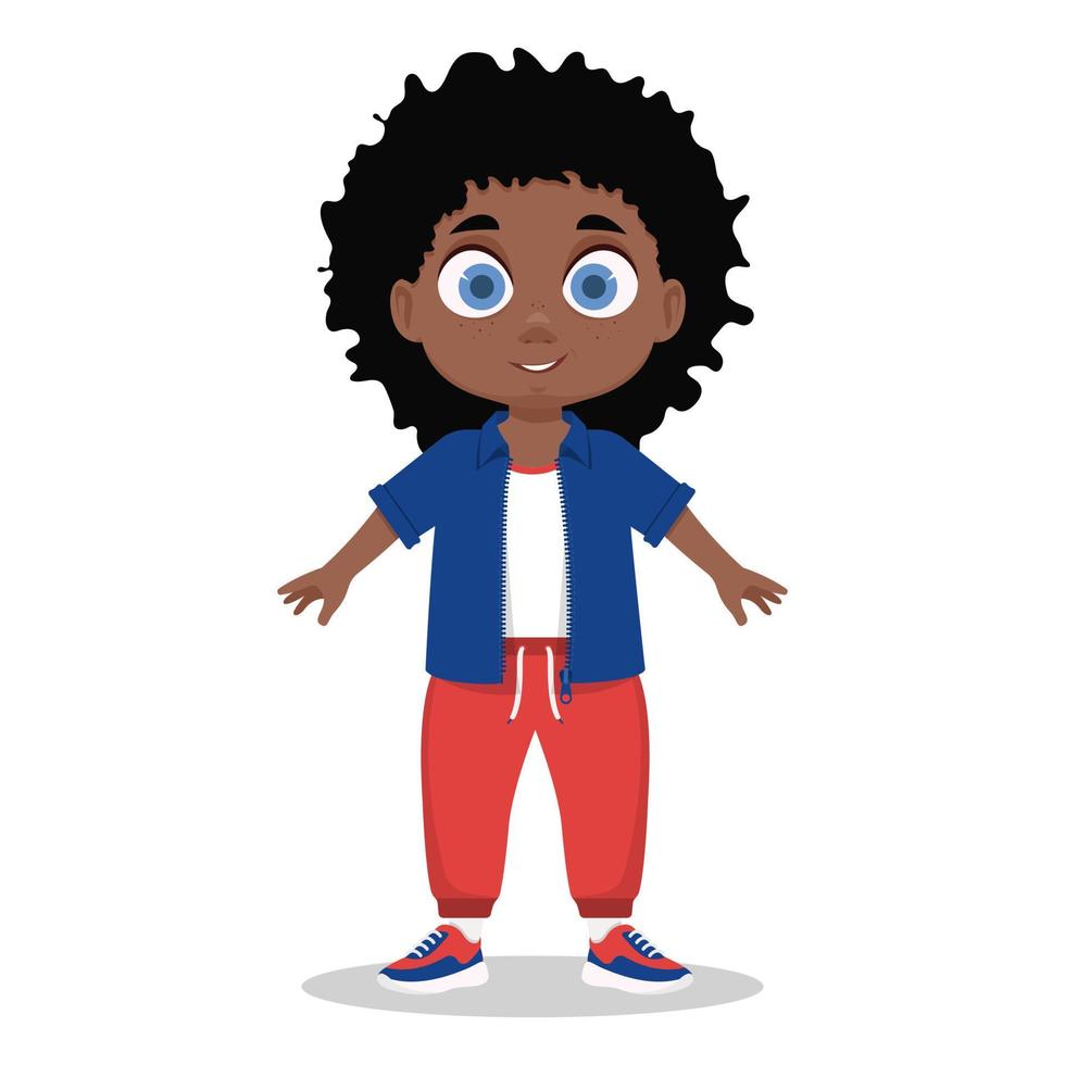Cute boy smiles. The child smiles vector