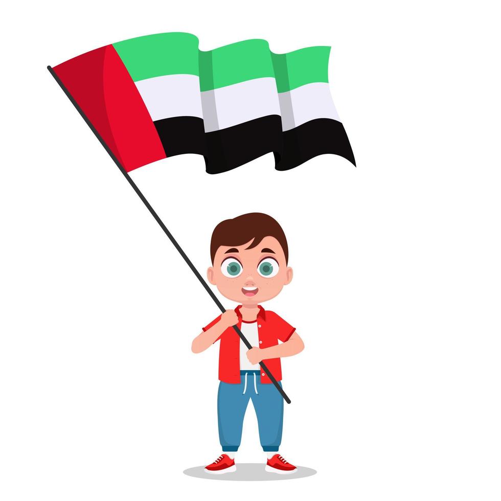 Child with a flag OAE vector