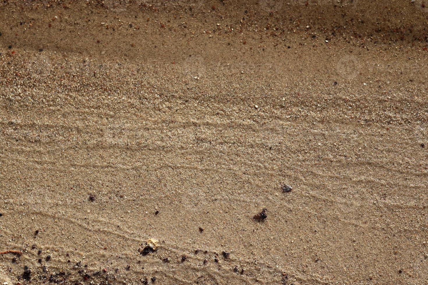 Detailed close up view on a brown sand ground texture photo