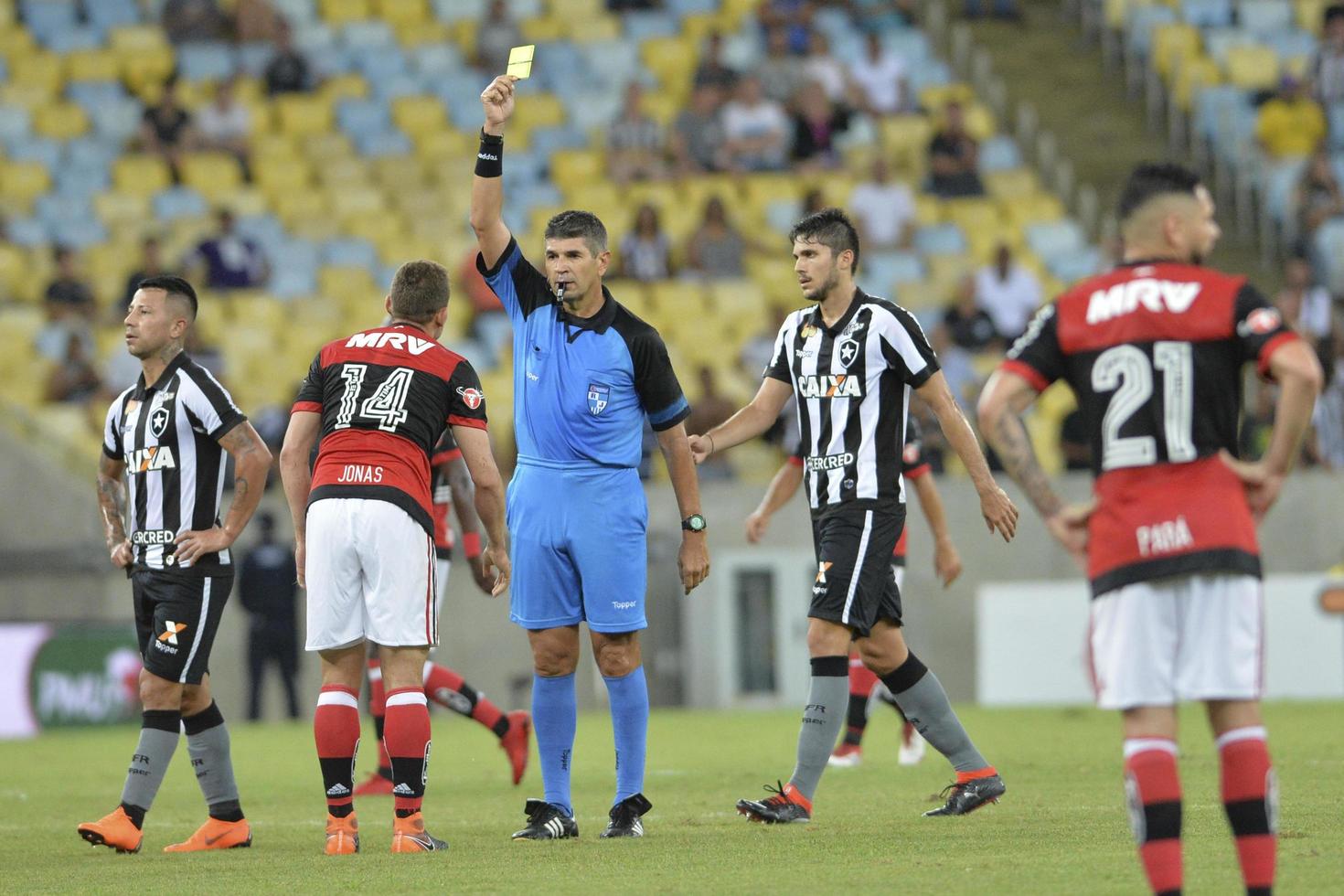 Rio, Brazil - march 28, 2018 -  Marcelo de Lima Henrique referee in match between Flamengo and Botafogo by the Carioca Championship in Maracana Stadium photo