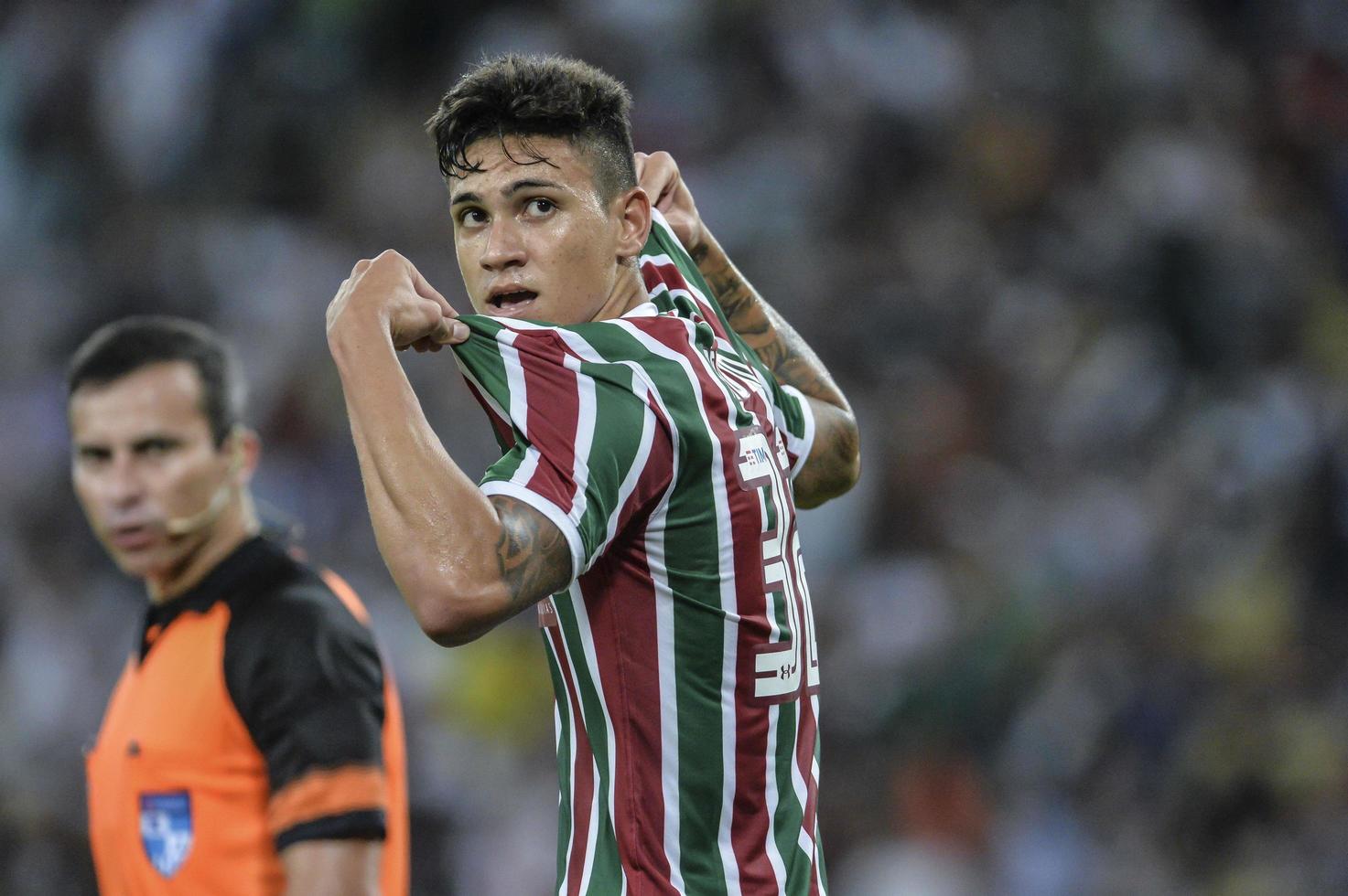 Rio, Brazil - march 30, 2018 -  Pedro player in match between Fluminense and Vasco by the semifinal Carioca Championship in Maracana Stadium photo