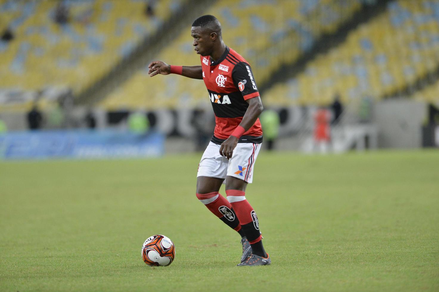 Rio, Brazil - march 28, 2018 -  Vinicius Junior player in match between Flamengo and Botafogo by the Carioca Championship in Maracana Stadium photo