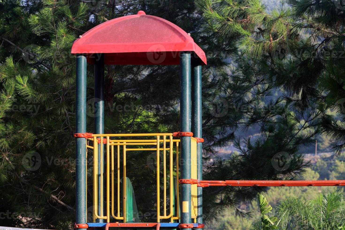 Figures for games and sports on a playground in Israel. photo