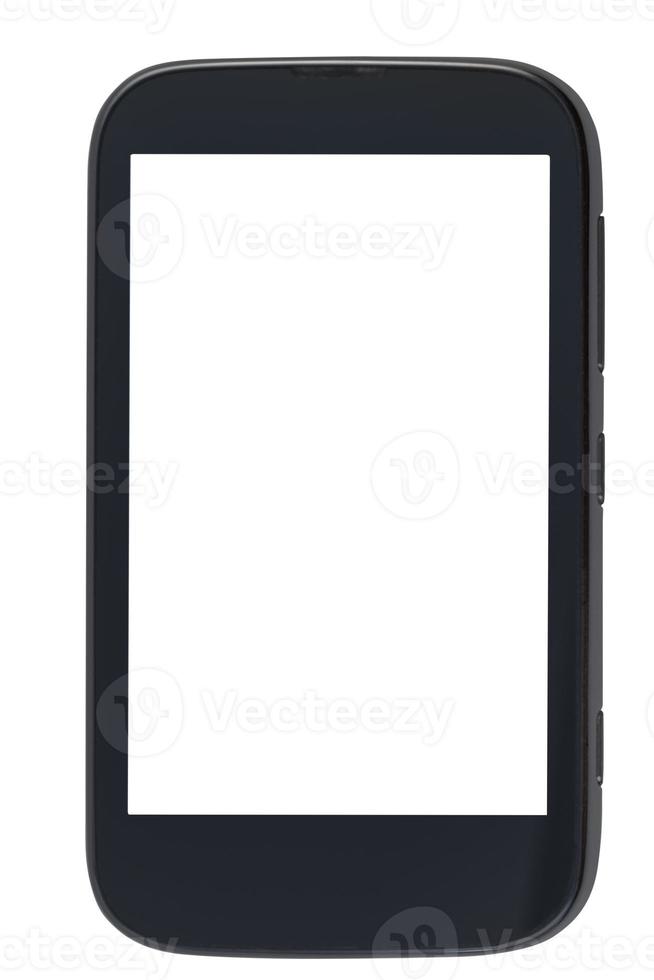 front view of smartphone with cut out screen photo