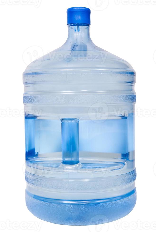 botella de plástico cerrada de 19 litros con agua potable foto