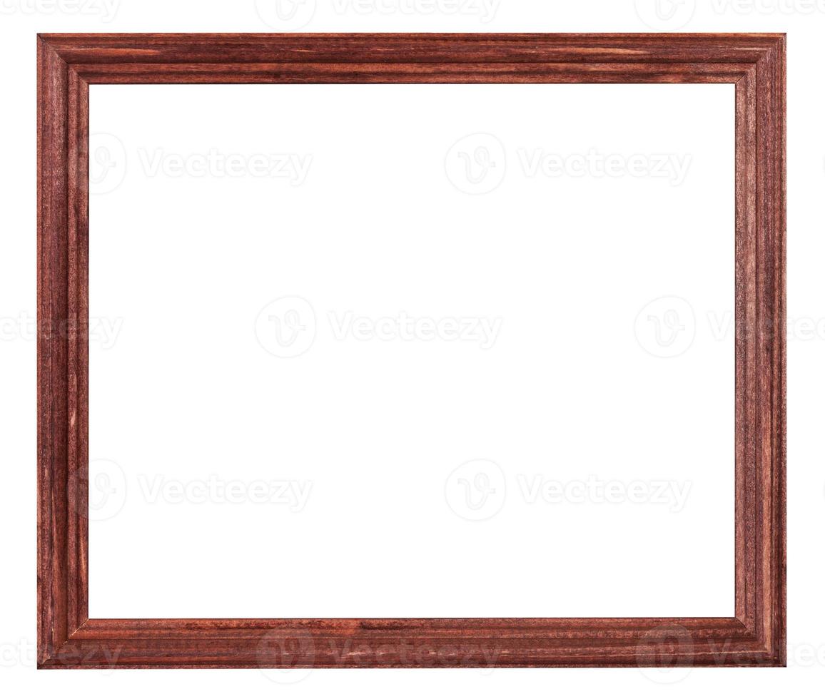 red brown painted narrow wooden picture frame photo