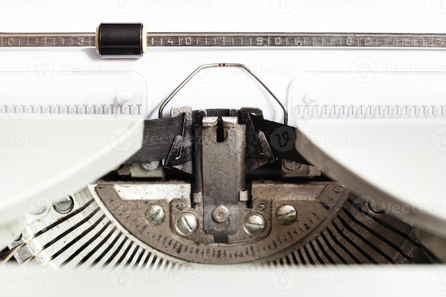 ink ribbon in mechanical typewriter photo