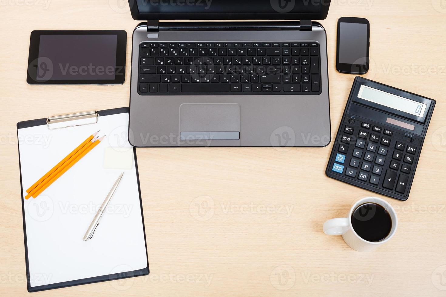 business still life - top view of working place photo