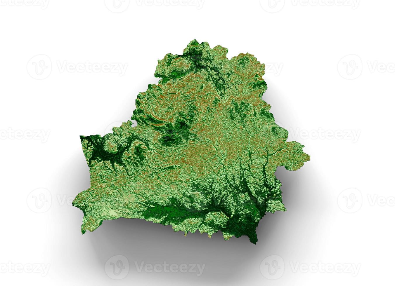 Belarus Topographic Map 3d realistic map Color 3d illustration photo