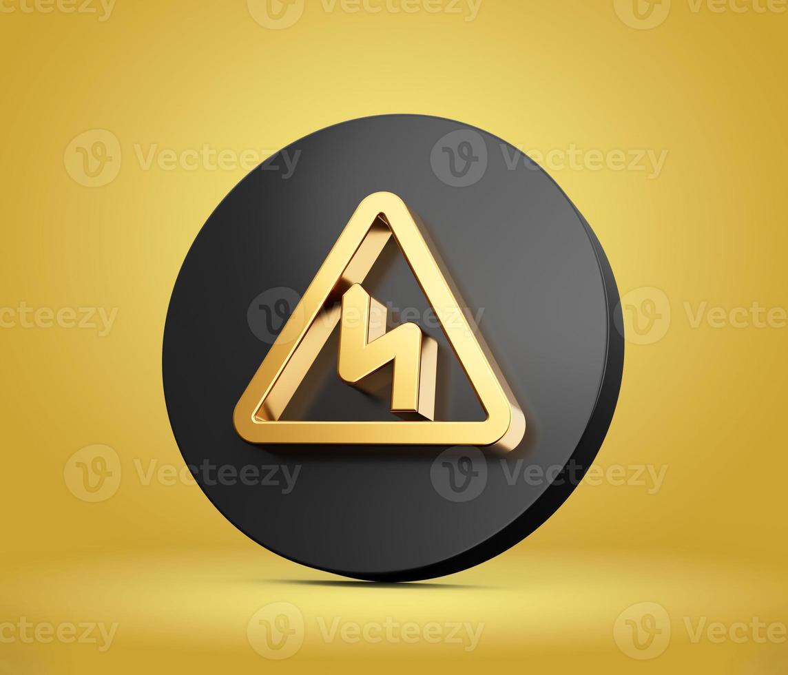 Double bend link icon button symbol isolated on Isolated background 3D illustration photo