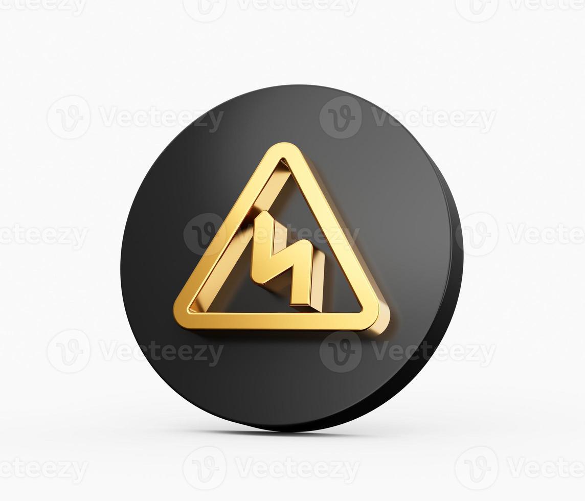 Double bend link icon button symbol isolated on Isolated background 3D illustration photo