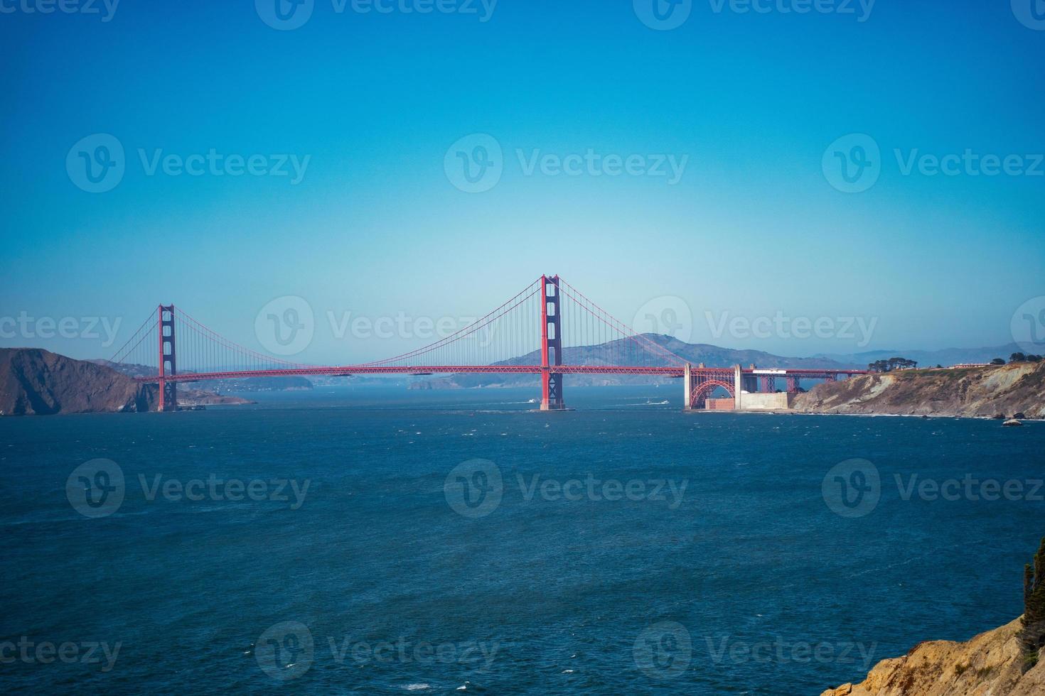 Golden gate bridge from lands end trail deadman's point photo