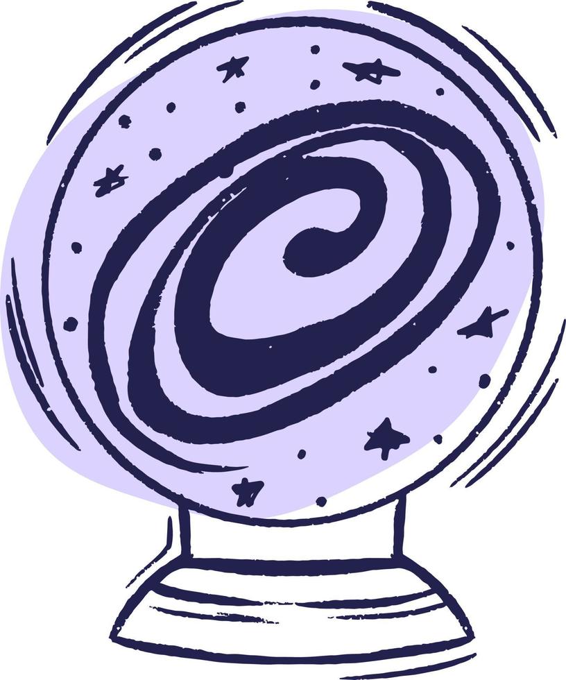 Magic icon Divination ball vector