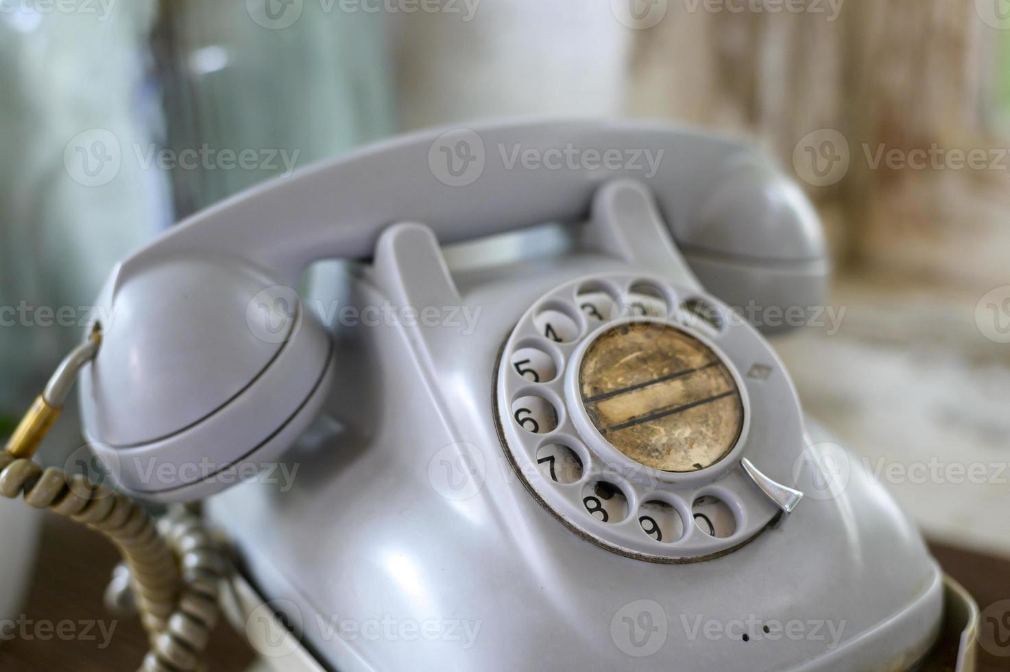 Background of old antique vintage telephone photo