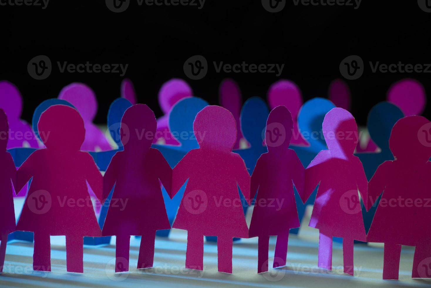 Paper Dolls Holding Hands Clipart