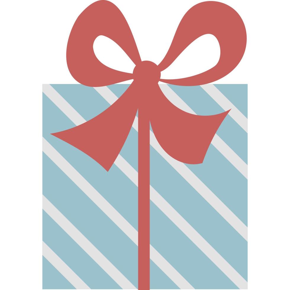 Christmas gift box with bow vector