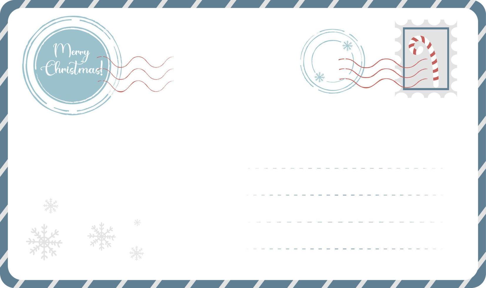 Christmas envelope with stamp 12573859 vector art at vecteezy