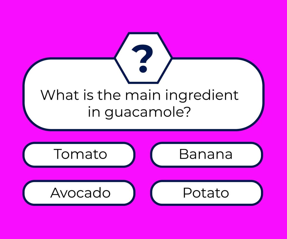 Quiz game test menu template. Quiz game. Vector template.Quiz test lottery millionaire. Old pc style