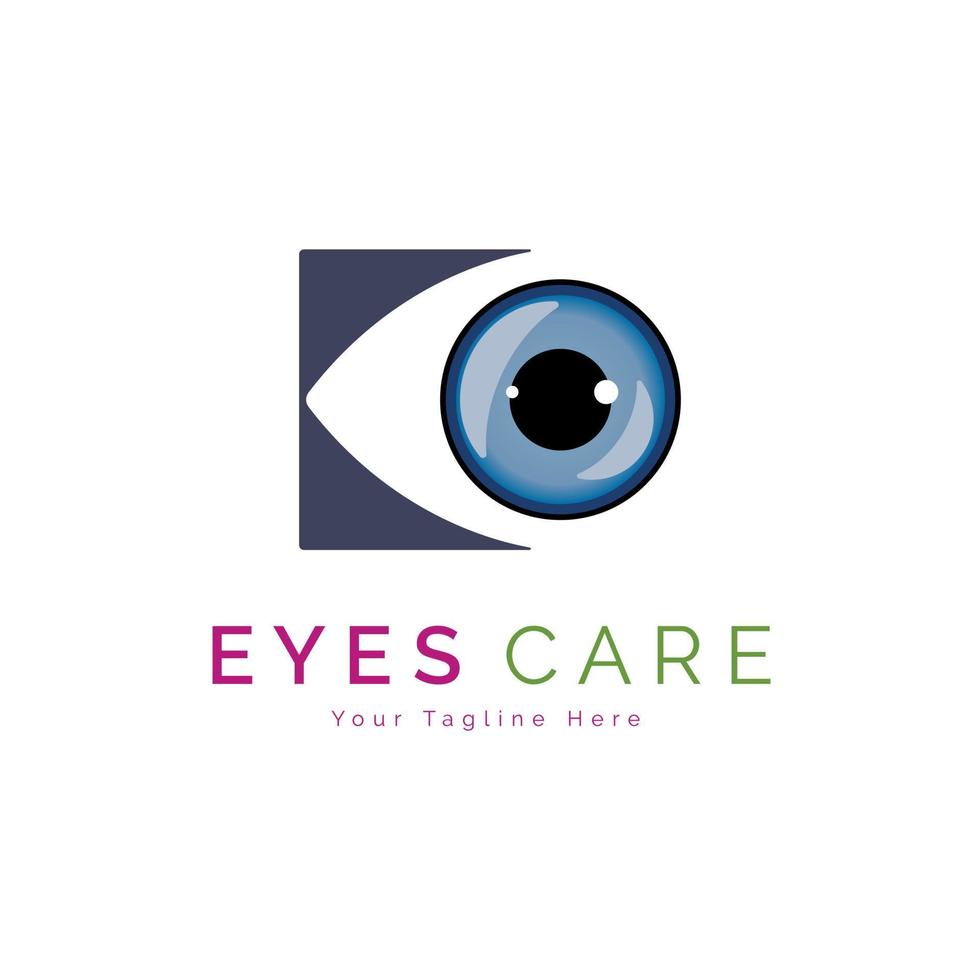 optical eyes care vision modern logo design template for brand or company and other vector