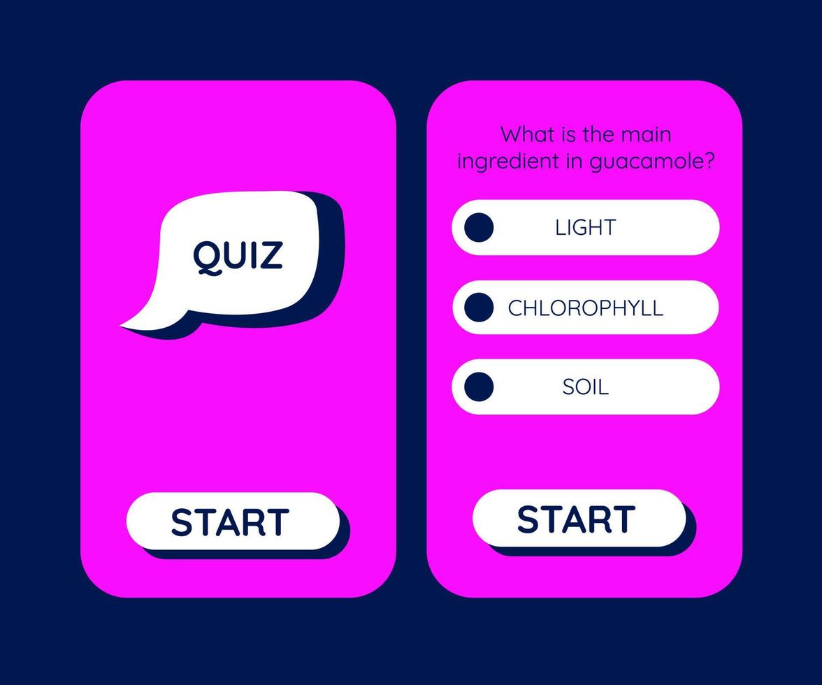 Quiz game test menu template. Quiz game. Vector template.Quiz test lottery millionaire. Old pc style